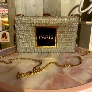 Bling Paris themed clutch purse